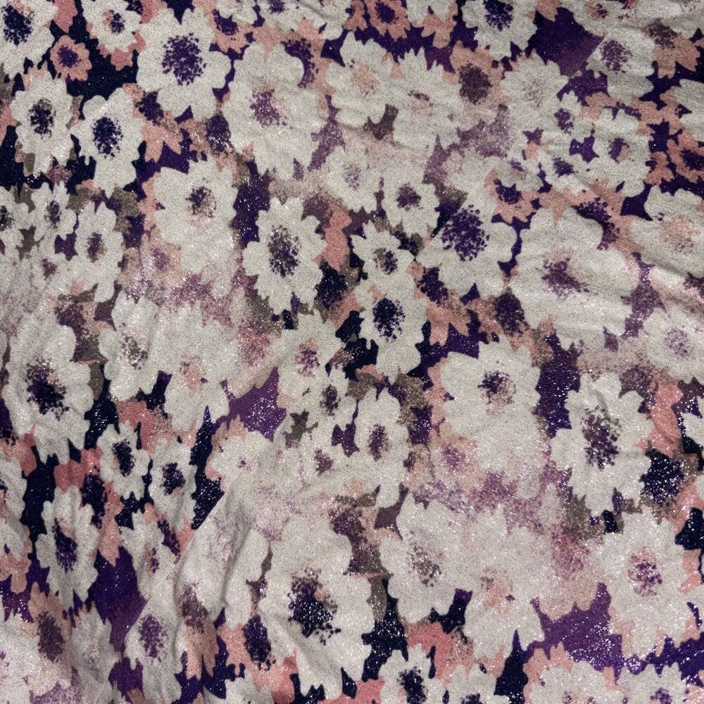 Juicy Couture Women's Floral Shimmer Print Back Cutout Top M - Picture 6 of 6